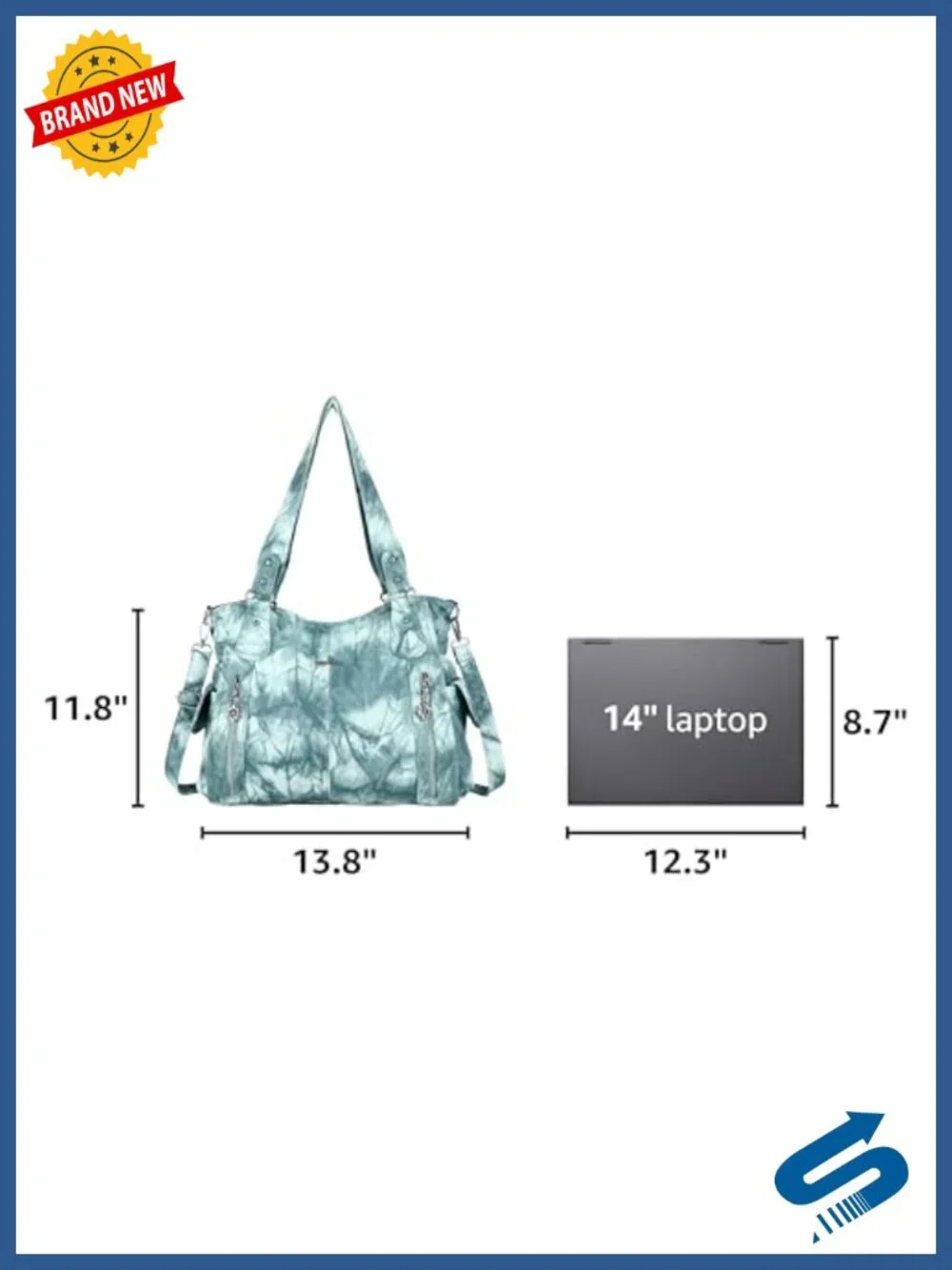 Washed Vegan Leather Hobo Handbag Crossbody Shoulder Bag Purse